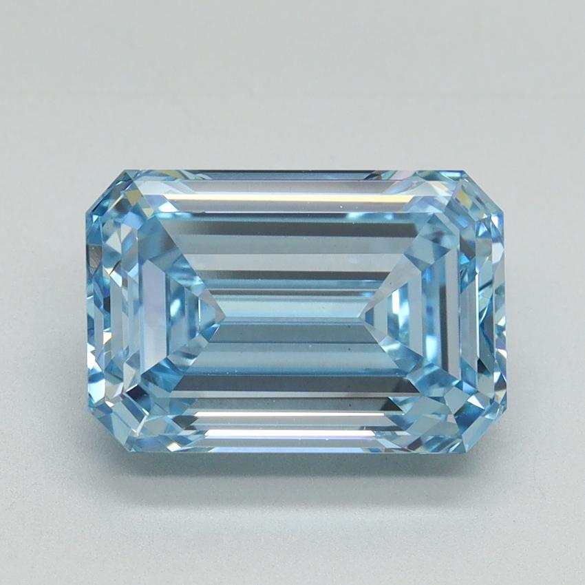 4.15 Ct. Fancy Intense Blue Emerald Lab Grown Diamond