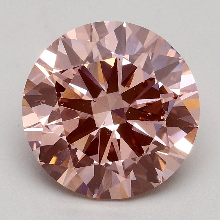 2.50 Ct. Fancy Intense Pink Round Lab Grown Diamond