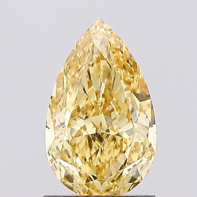 1.03 Ct. Fancy Intense Yellow Pear Lab Grown Diamond