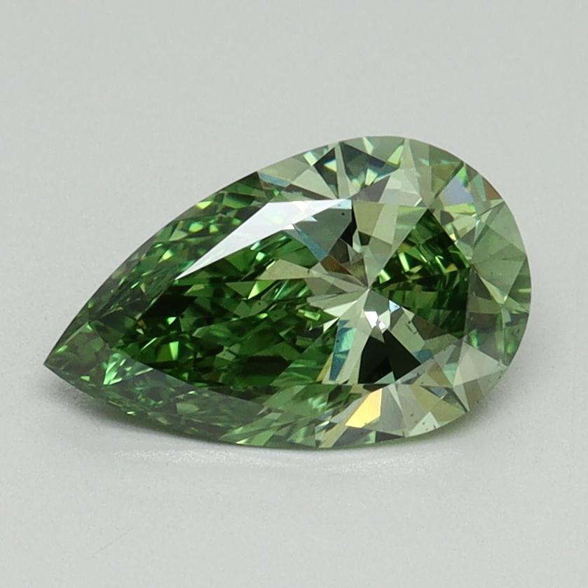 1.02 Ct. Fancy Vivid Green Pear Lab Grown Diamond