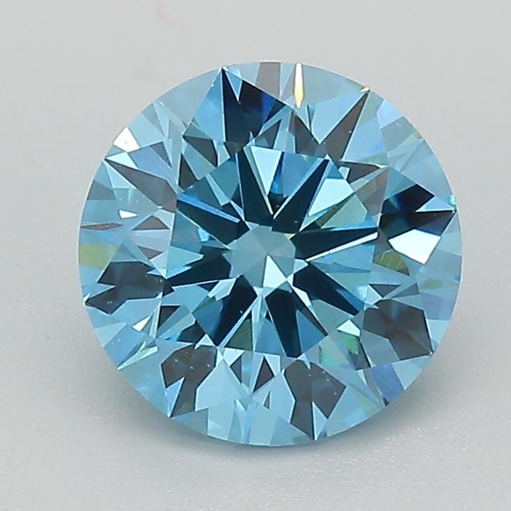 1.72 Ct. Fancy Vivid Blue Round Lab Grown Diamond