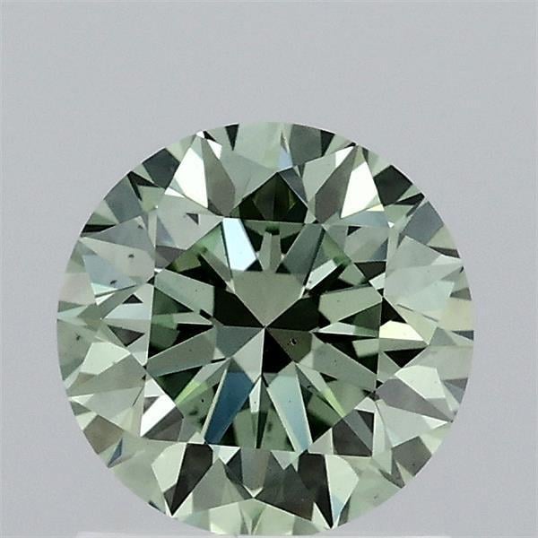1.09 Ct. Fancy Vivid Green Round Lab Grown Diamond