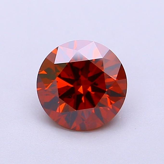 1.05 Ct. Fancy Vivid Orange Round Lab Grown Diamond