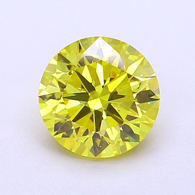 1.51 Ct. Fancy Intense Yellow Round Lab Grown Diamond