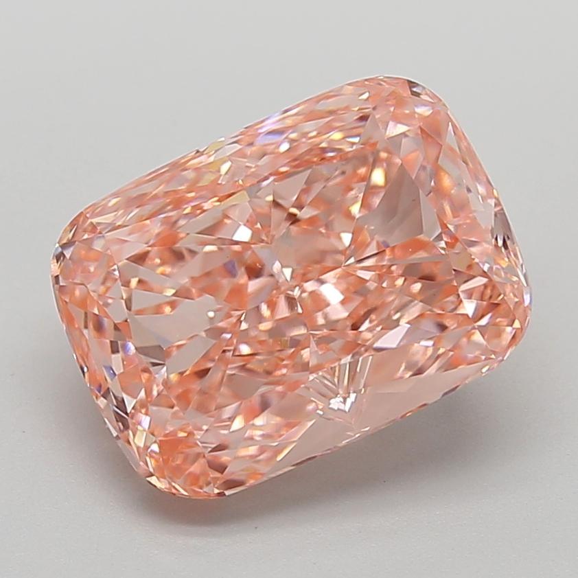 6.00 Ct. Fancy Vivid  Pink Cushion Lab Grown Diamond