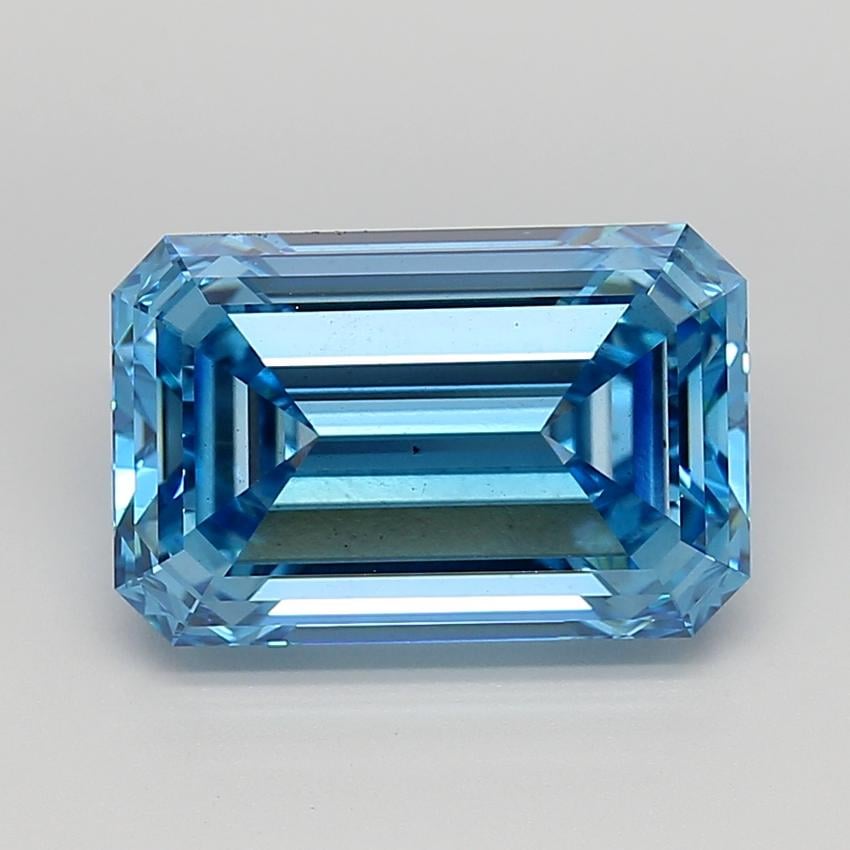 7.03 Ct. Fancy Vivid  Blue Emerald Lab Grown Diamond