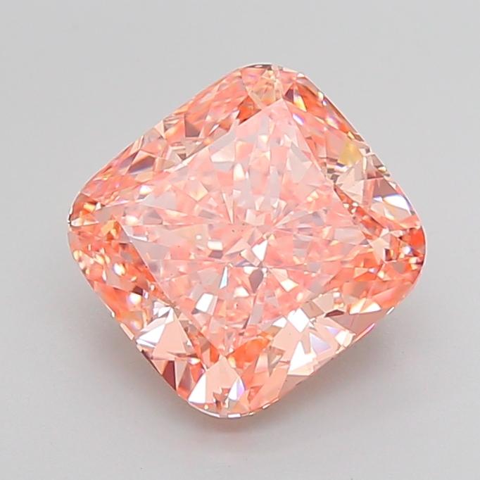 4.52 Ct. Fancy Vivid Pink Cushion Lab Grown Diamond
