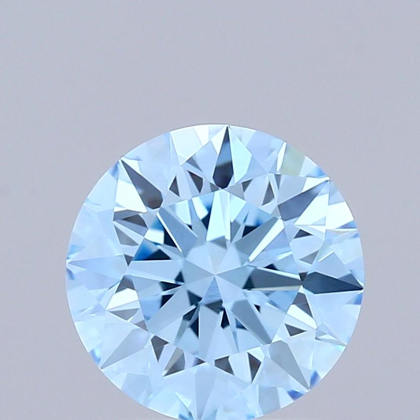 1.55 Ct. Fancy Vivid Blue Round Lab Grown Diamond