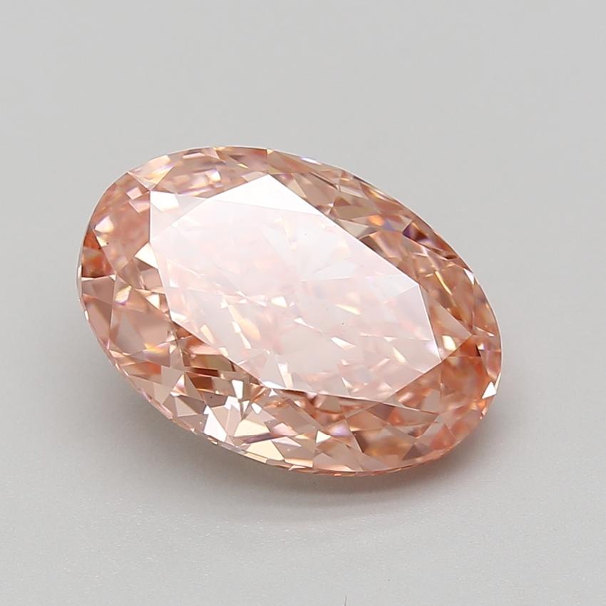 5.09 Ct. Fancy Vivid Pink Oval Lab Grown Diamond