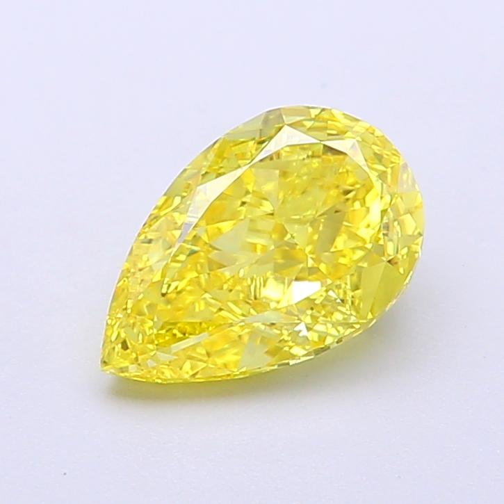 1.62 Ct. Fancy Vivid  Yellow Pear Lab Grown Diamond