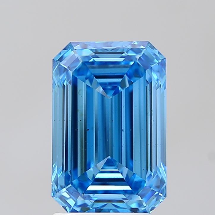 3.07 Ct. Fancy Vivid Blue Emerald Lab Grown Diamond