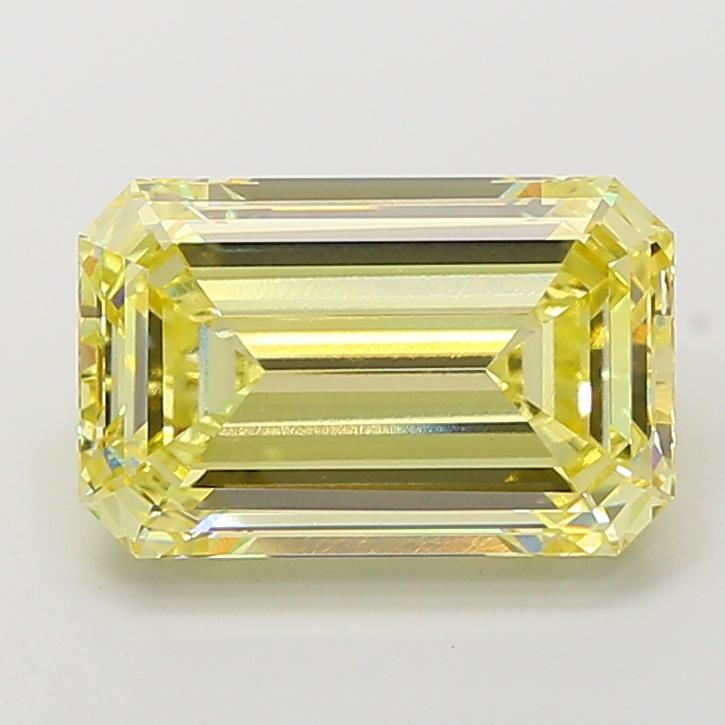 8.07 Ct. Fancy Fancy Yellow Emerald Lab Grown Diamond