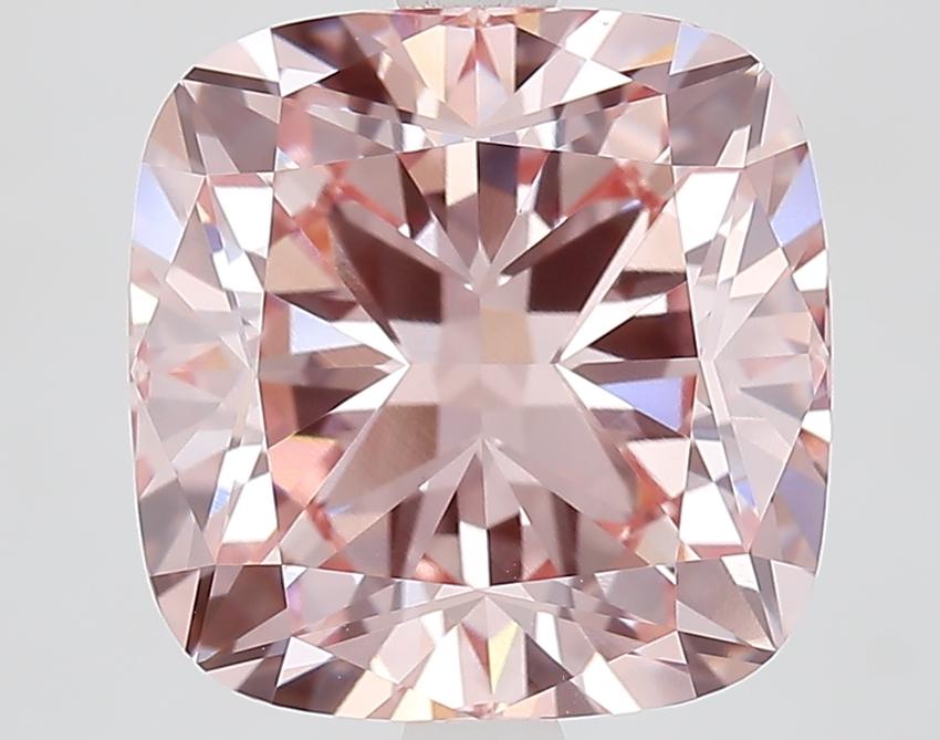 4.10 Ct. Fancy Intense Pink Cushion Lab Grown Diamond