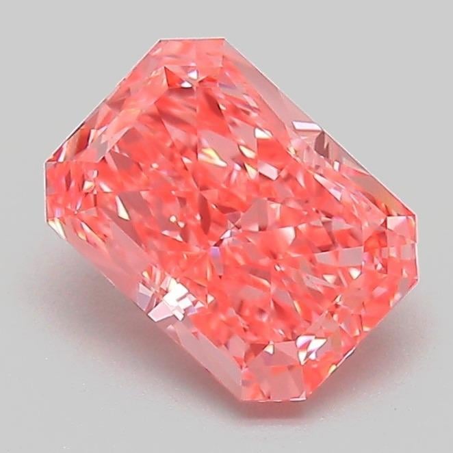 1.18 Ct. Fancy Vivid Pink Radiant Lab Grown Diamond