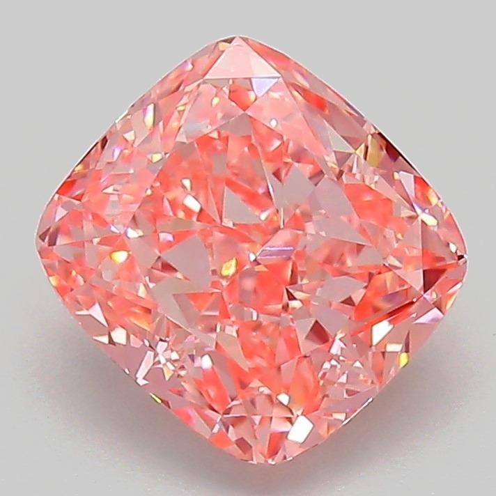 2.22 Ct. Fancy Vivid Pink Cushion Lab Grown Diamond