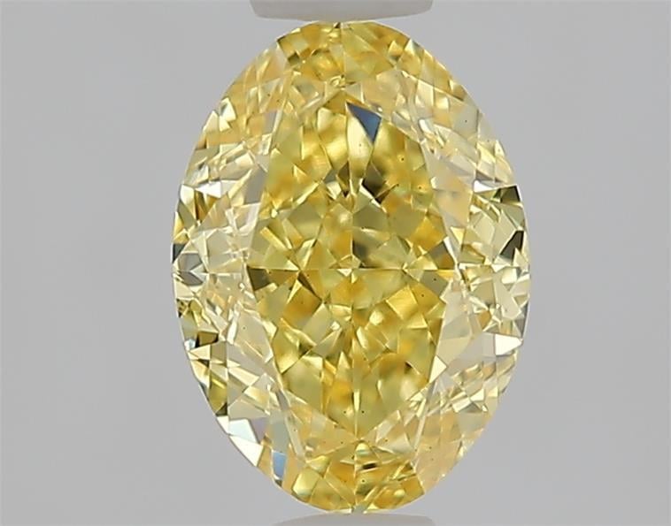 1.09 Ct. Fancy Intense  Yellow Oval Lab Grown Diamond