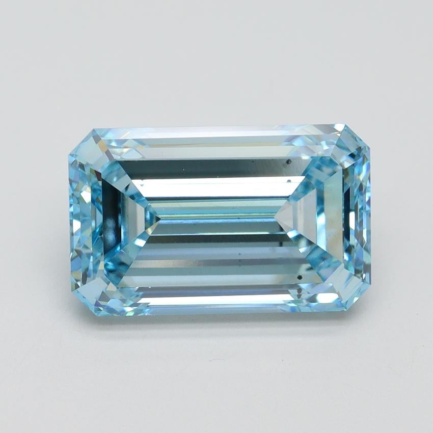 6.02 Ct. Fancy Intense Blue Emerald Lab Grown Diamond