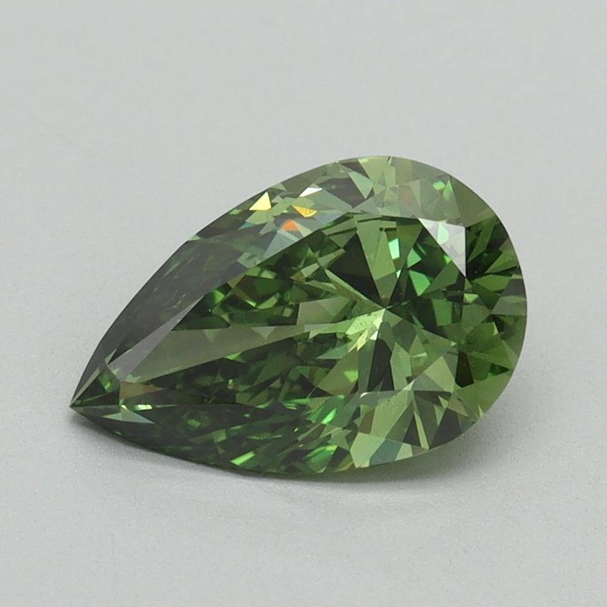 1.51 Ct. Fancy Vivid Green Pear Lab Grown Diamond