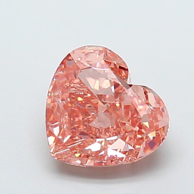 2.86 Ct. Fancy Intense Brownish Pink Heart Lab Grown Diamond