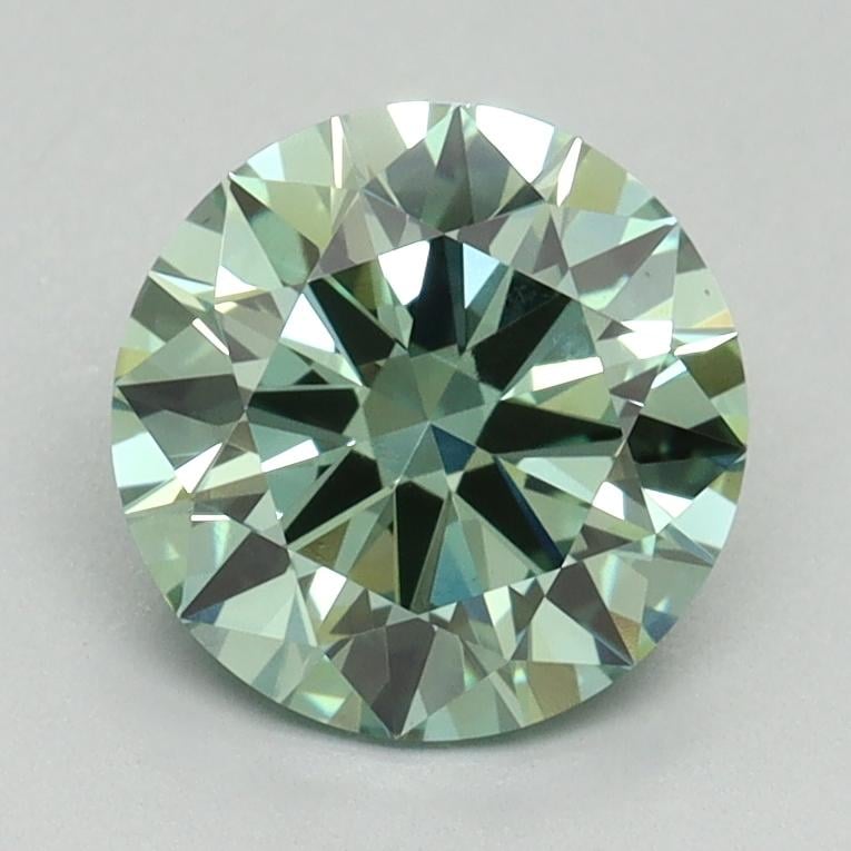 1.62 Ct. Fancy Vivid Green Round Lab Grown Diamond