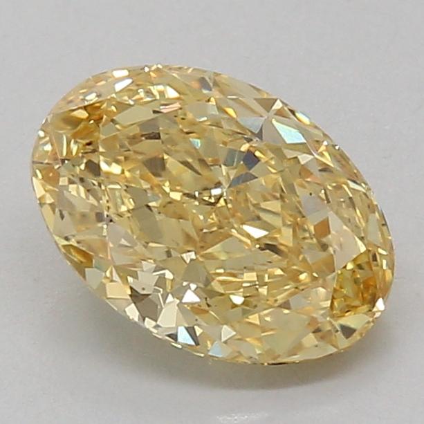 2.10 Ct. Fancy Vivid Yellow Oval Lab Grown Diamond