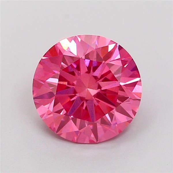 2.01 Ct. Fancy Vivid Pink Round Lab Grown Diamond