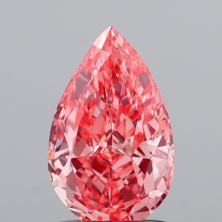 1.15 Ct. Fancy Vivid  Pink Pear Lab Grown Diamond