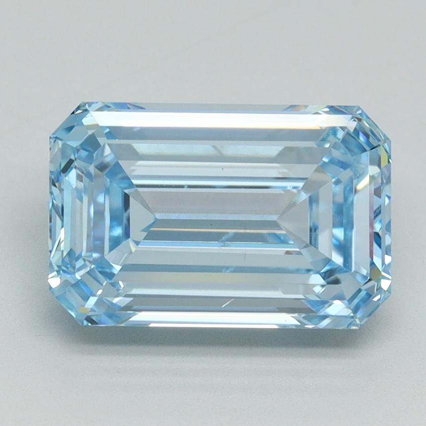 4.02 Ct. Fancy Intense Blue Emerald Lab Grown Diamond