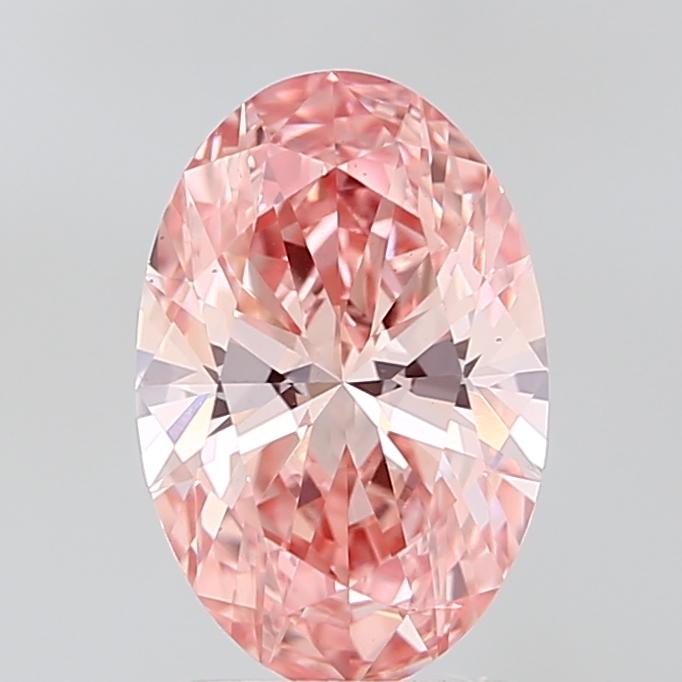 2.29 Ct. Fancy Vivid Pink Oval Lab Grown Diamond