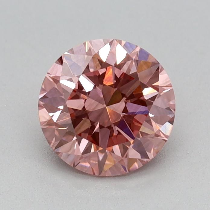 0.61 Ct. Fancy Vivid Pink Round Lab Grown Diamond