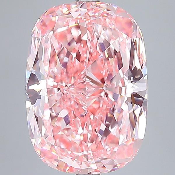 9.02 Ct. Fancy Vivid Pink Cushion Lab Grown Diamond