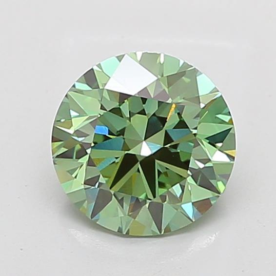 2.43 Ct. Fancy Vivid Green Round Lab Grown Diamond