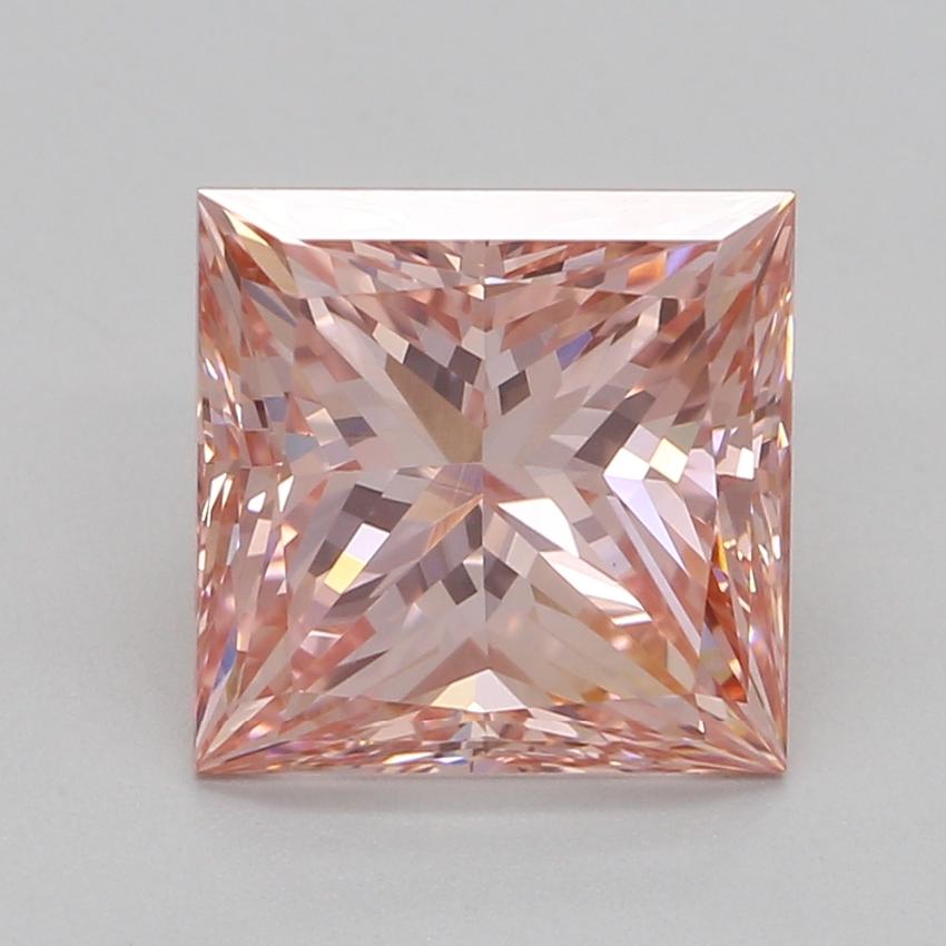 2.02 Ct. Fancy Vivid Pink Princess Lab Grown Diamond