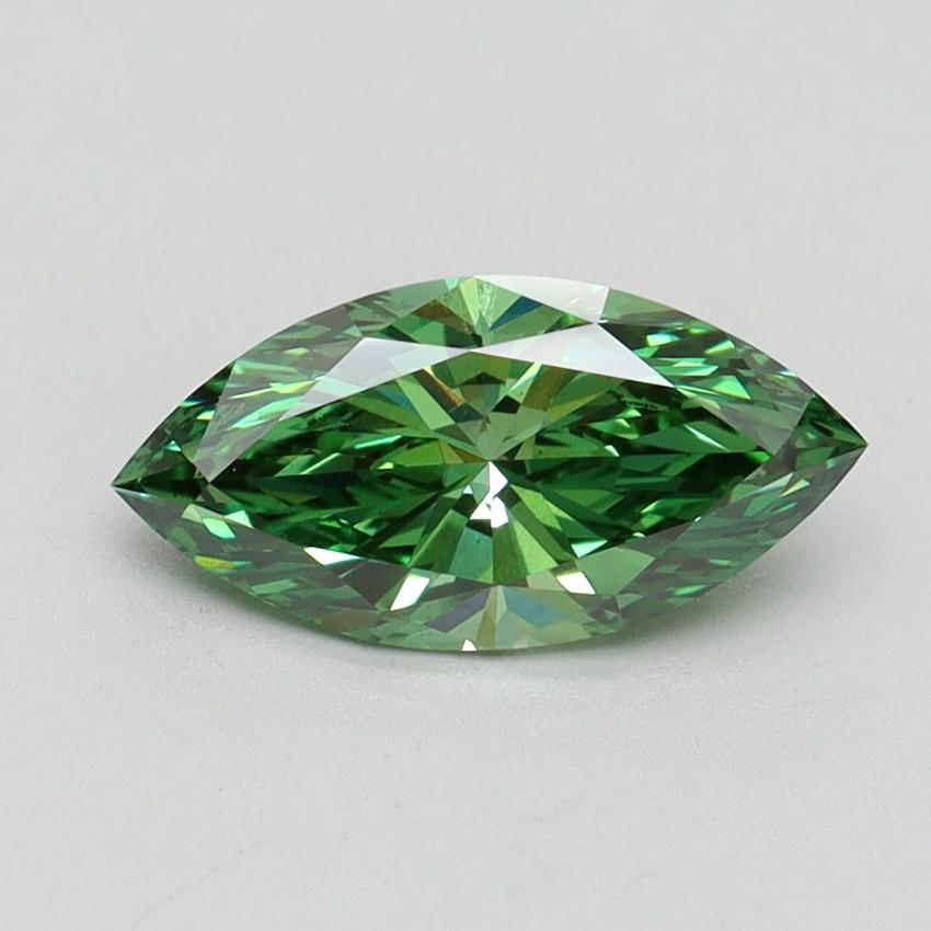 1.11 Ct. Fancy Vivid Green Marquise Lab Grown Diamond