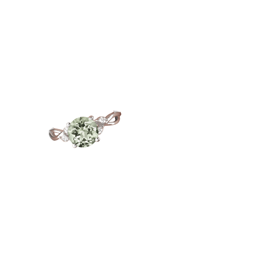 Prasiolite Willow Ring in 18K White Gold | Brilliant Earth