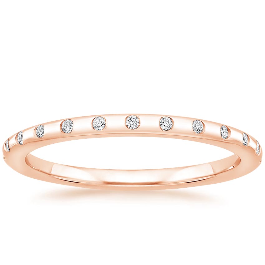 14K Rose Gold Anais Diamond Ring, large top view
