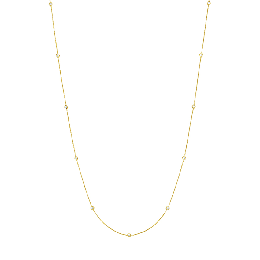 Bezel Diamond Strand Necklace (1/2 ct. tw) 