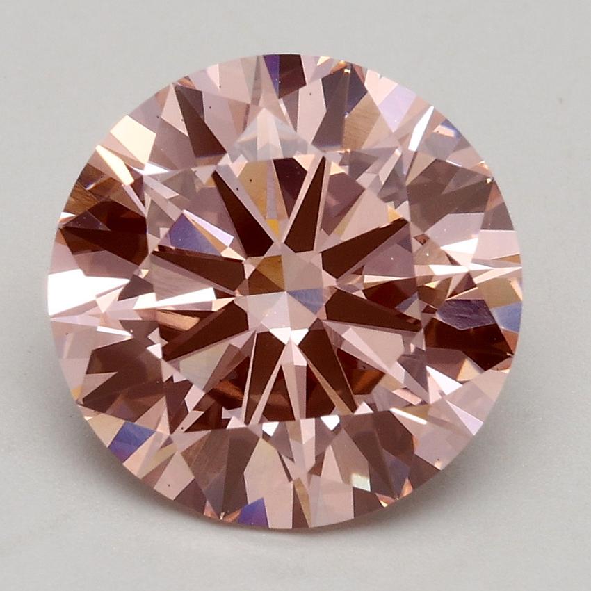 2.61 Ct. Fancy Intense Pink Round Lab Grown Diamond