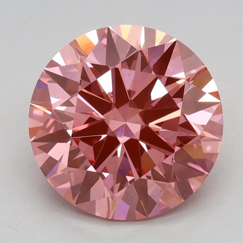 1.95 Ct. Fancy Vivid Pink Round Lab Grown Diamond