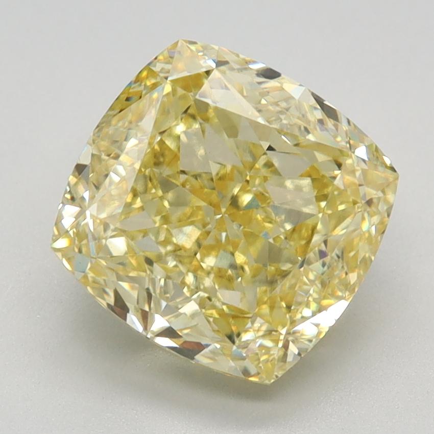 3.12 Ct. Fancy Intense Yellow Cushion Lab Grown Diamond