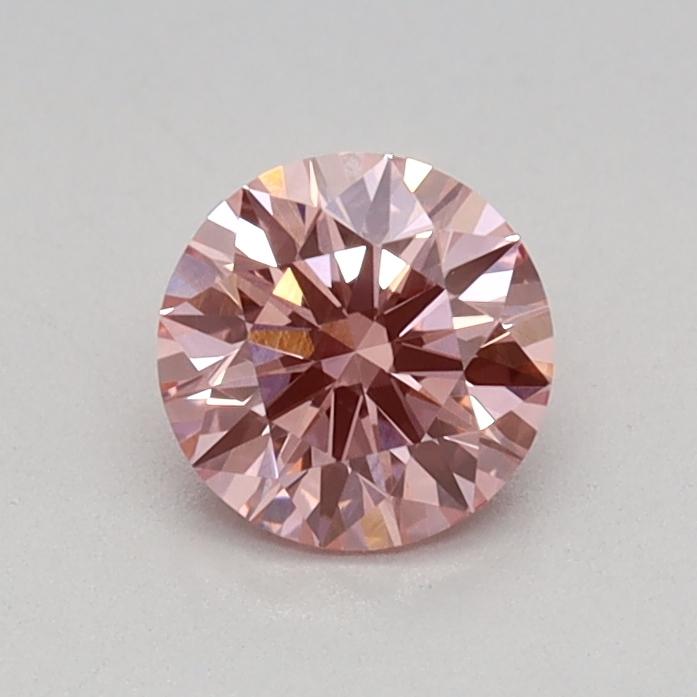0.41 Ct. Fancy Vivid Pink Round Lab Grown Diamond