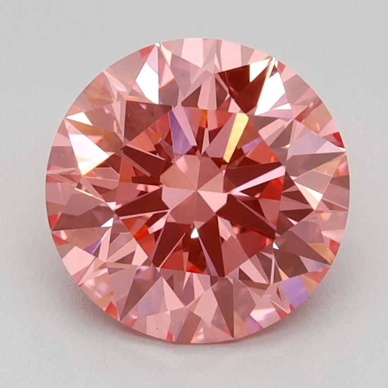 1.58 Ct. Fancy Vivid Pink Round Lab Grown Diamond