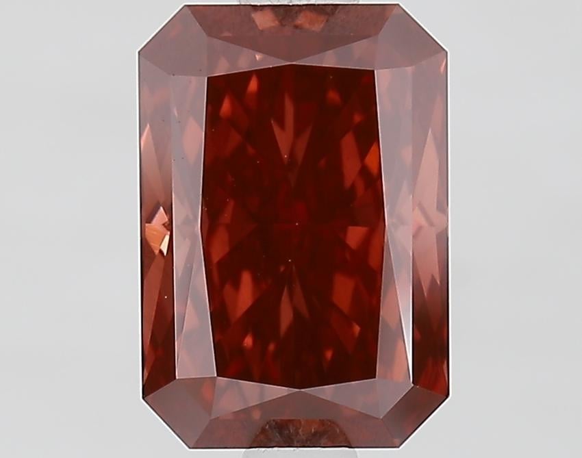 1.63 Ct. Fancy Vivid Brownish Pink Radiant Lab Grown Diamond