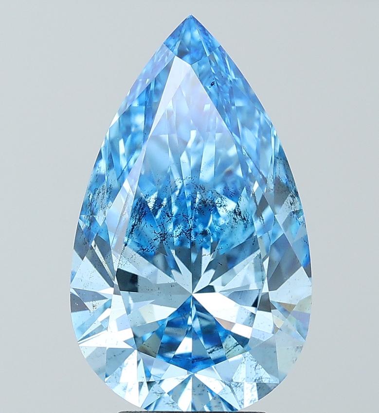 5.03 Ct. Fancy Vivid Blue Pear Lab Grown Diamond