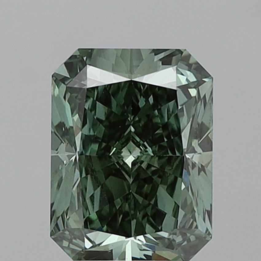 3.99 Ct. Fancy Vivid Green Radiant Lab Grown Diamond