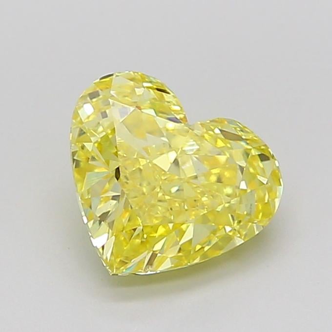 1.86 Ct. Fancy Vivid Yellow Heart Lab Grown Diamond