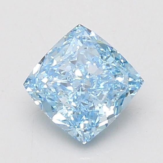 1.10 Ct. Fancy Vivid Blue Cushion Lab Grown Diamond