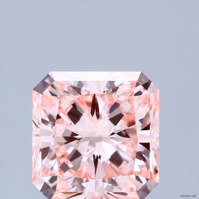 2.62 Ct. Fancy Intense Pink Radiant Lab Grown Diamond