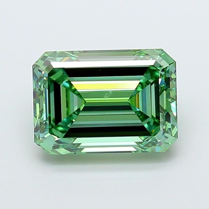 3.51 Ct. Fancy Vivid Green Emerald Lab Grown Diamond