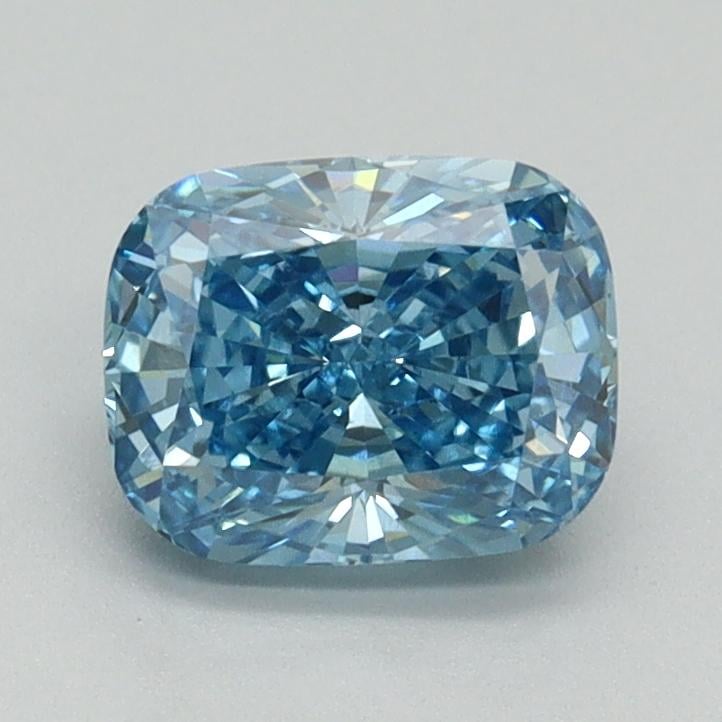 1.16 Ct. Fancy Vivid Blue Cushion Lab Grown Diamond